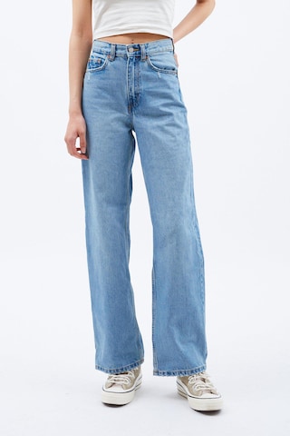 Dr. Denim Wide leg Jeans 'Echo' in Blauw: voorkant
