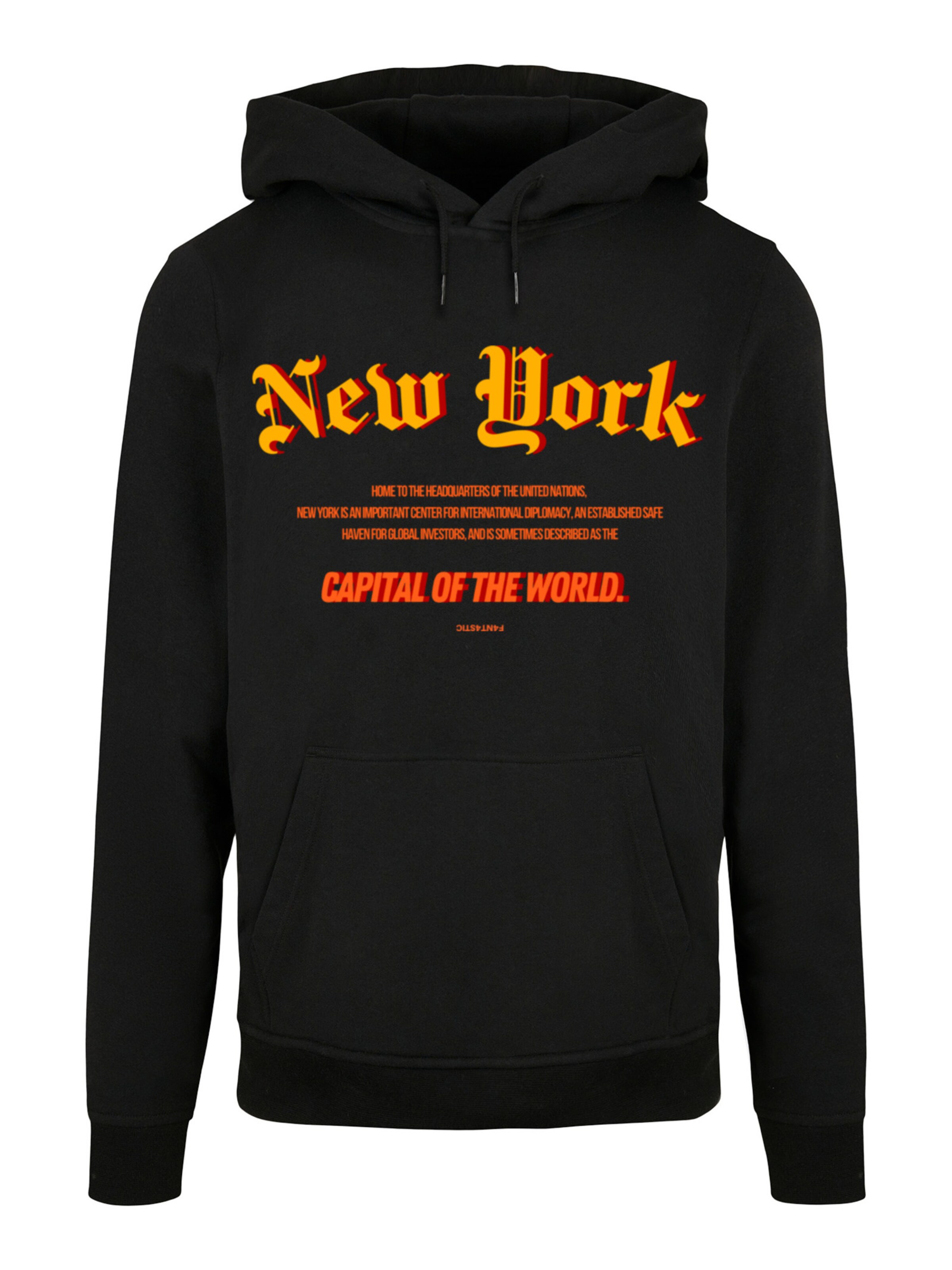 F4NT4STIC Sweatshirt 'New York COTW' in Zwart: voorkant