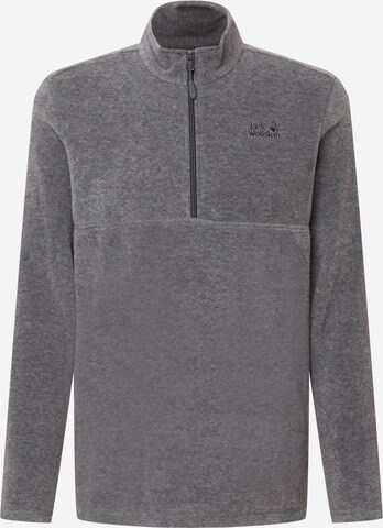 JACK WOLFSKIN Athletic Sweater 'Gecko' in Grey: front