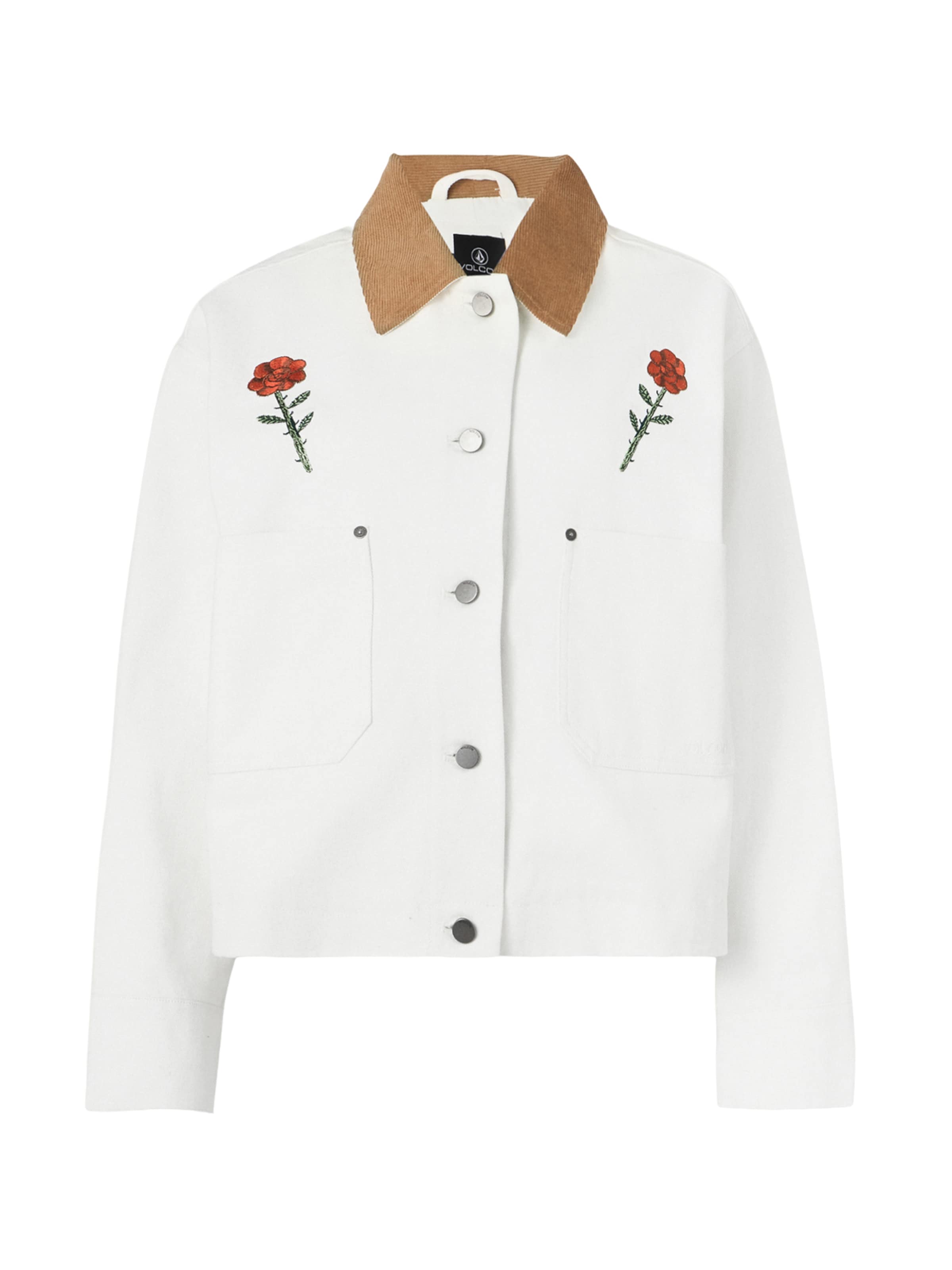 balts Volcom Sportiska jaka 'MICKEY MASON': no priekšpuses