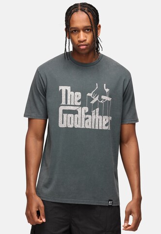 Recovered T-Shirt 'The Godfather Strings Logo' in Schwarz: Vorderseite