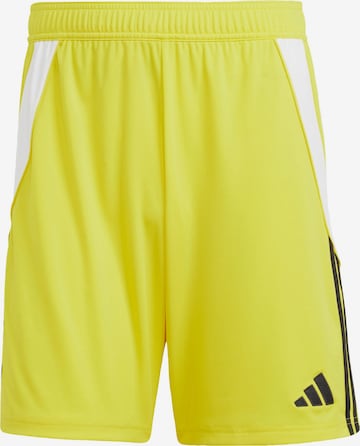 ADIDAS PERFORMANCE Regular Workout Pants 'Tiro 24' in Yellow: front