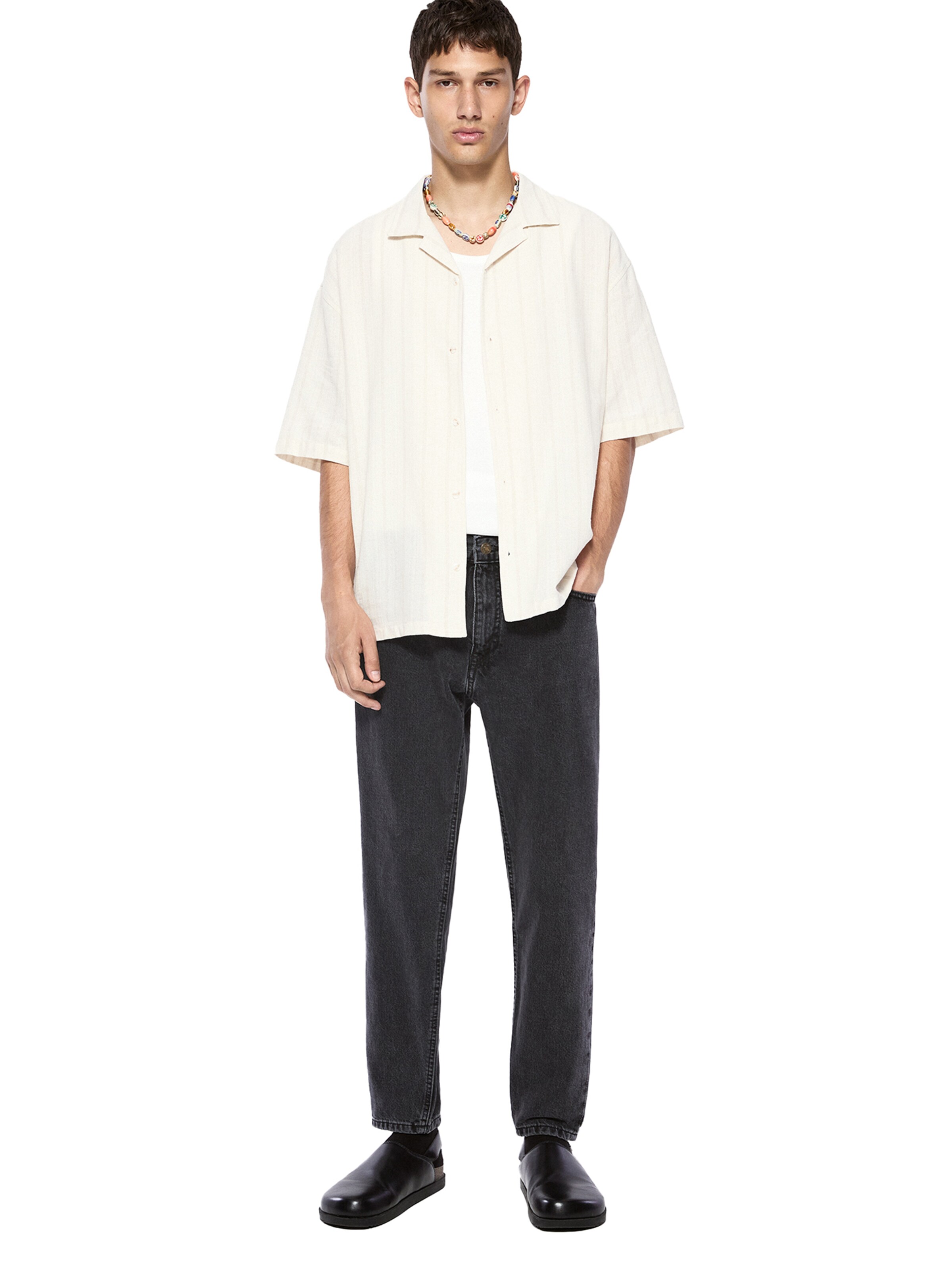 Pull&Bear Regularen Kavbojke | črna barva