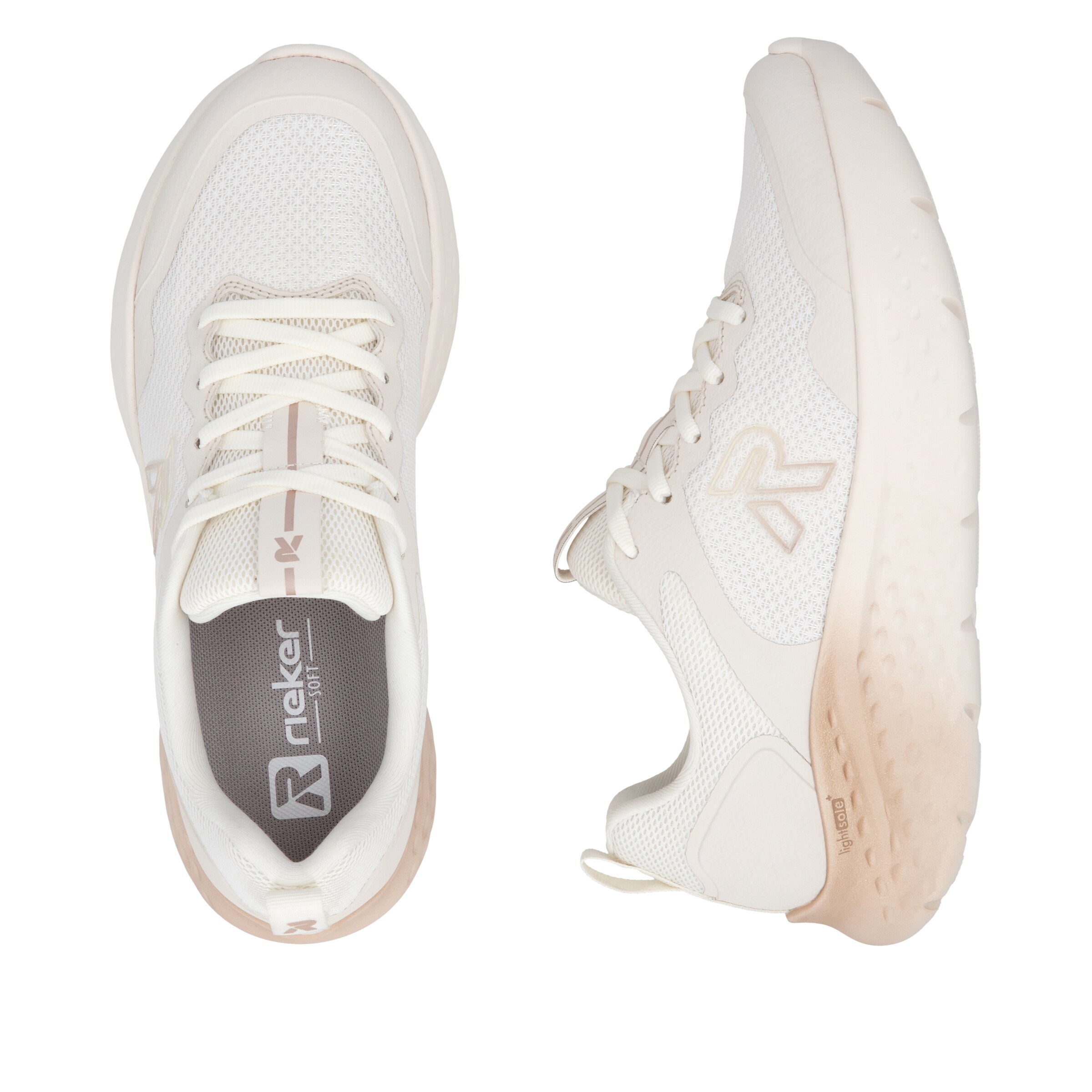 Baskets basses Rieker en blanc