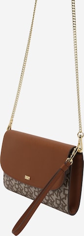 DKNY Clutch 'SIDNEY' in Brown: front
