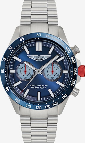 Aston Martin Analoguhr 'SPT' in Silber: Vorderseite