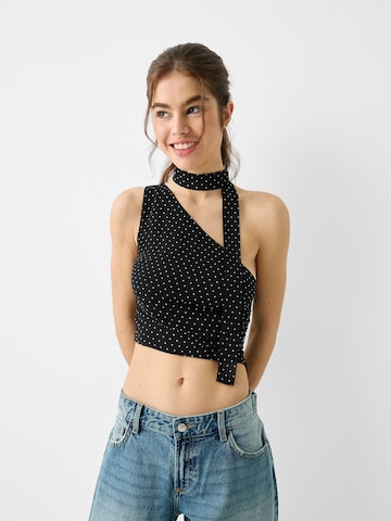 Bershka Top - Čierna: predná strana