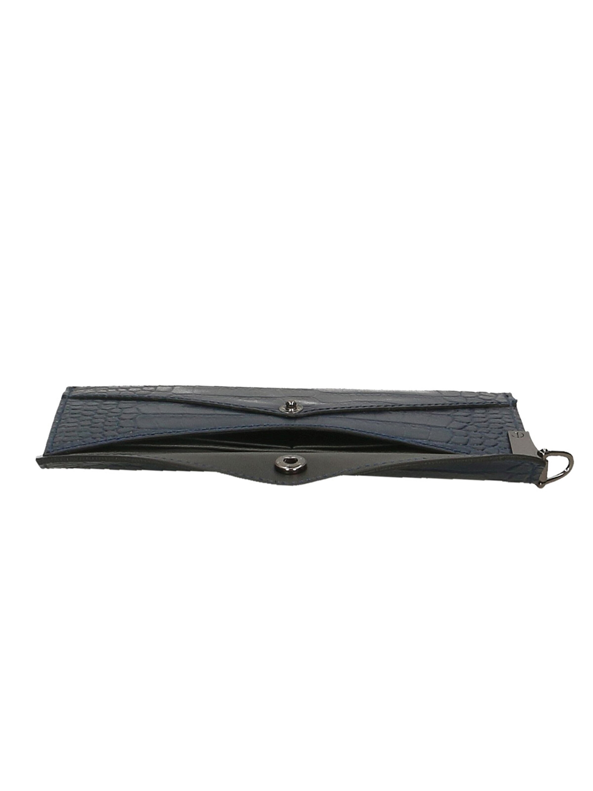 Pochette 'Borsetta Portafoglio Noemy Pelle Stampa Coccodrillo Made in Italy' di Gave Lux in blu: frontale