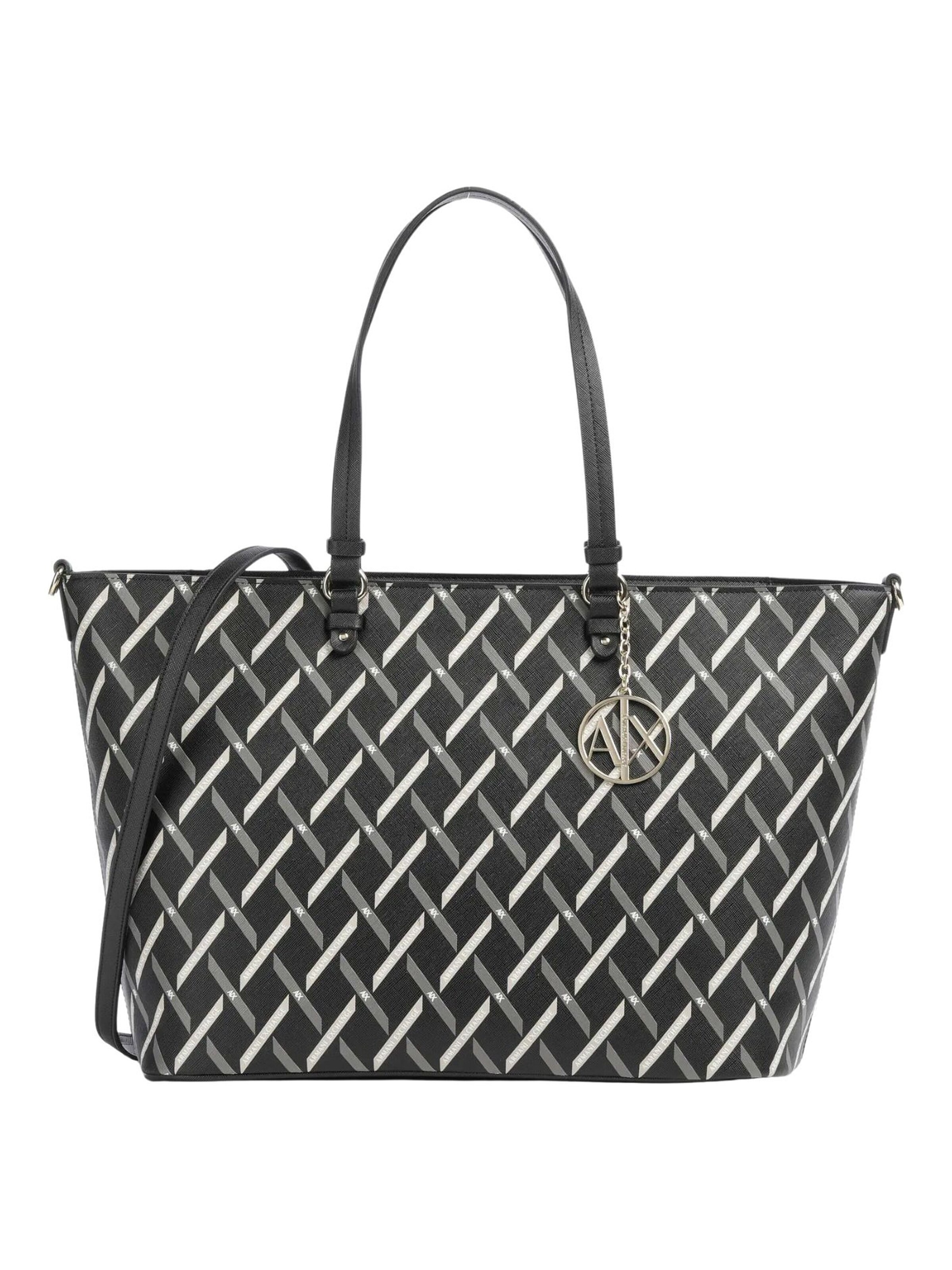 Shopper di ARMANI EXCHANGE in nero: frontale