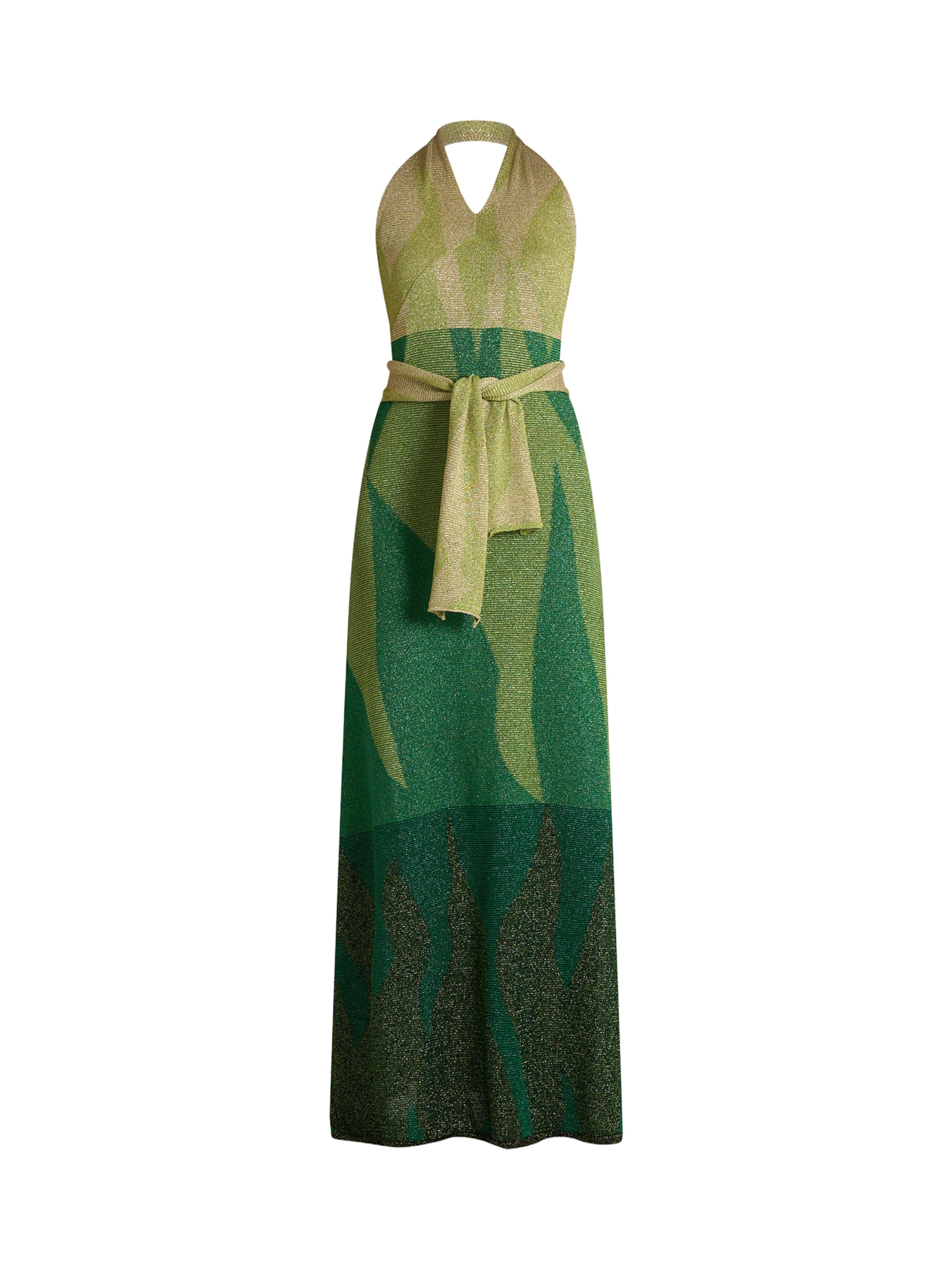 Robes en maille AKEP en vert : devant