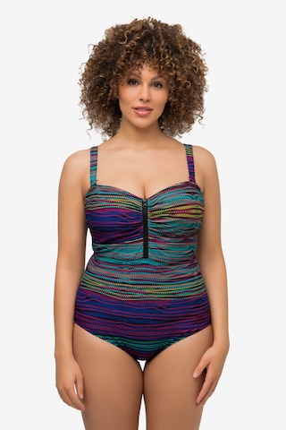 Ulla Popken Bralette Swimsuit in Mixed colors: front