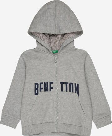 UNITED COLORS OF BENETTON Sweatjacke in Grau: predná strana