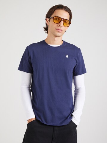 G-STAR Tričko - Modrá: predná strana