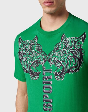 Maglietta 'Tiger' di Plein Sport in verde