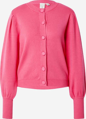 Y.A.S Knit Cardigan 'FONNY' in Pink: front