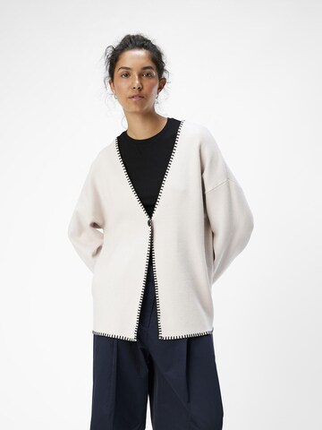 Cardigan 'Reynard' OBJECT en beige : devant