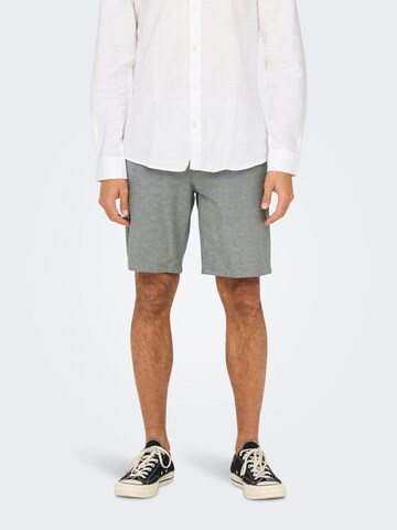 Only & Sons - regular Pantalón chino 'Mark' en gris: frente