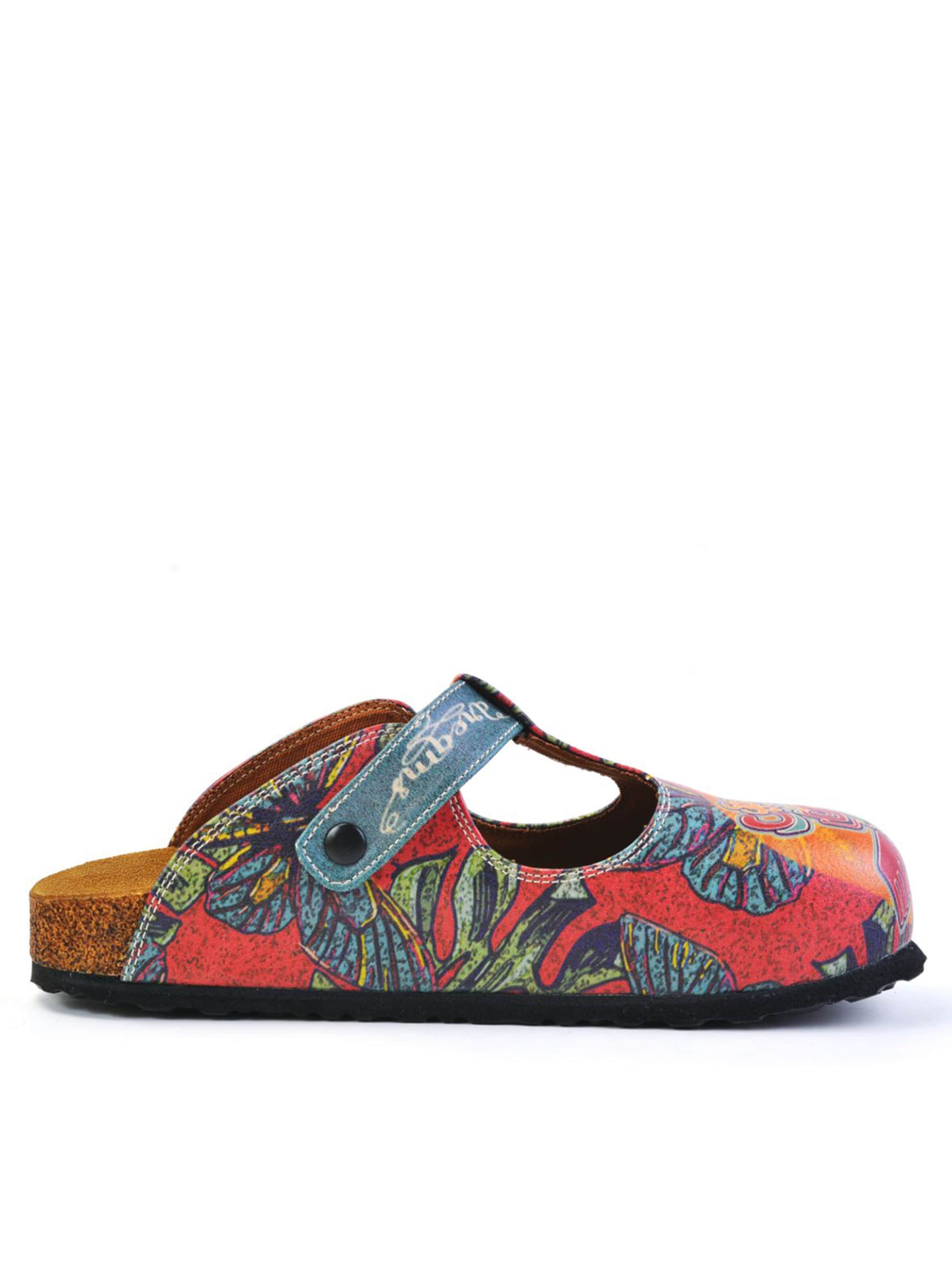 Clogs 'Women shoes Goby-Calceo mules CAL1505 Peace and Love' di Goby in colori misti