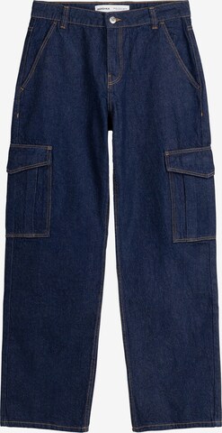 Jeans cargo Bershka en bleu : devant