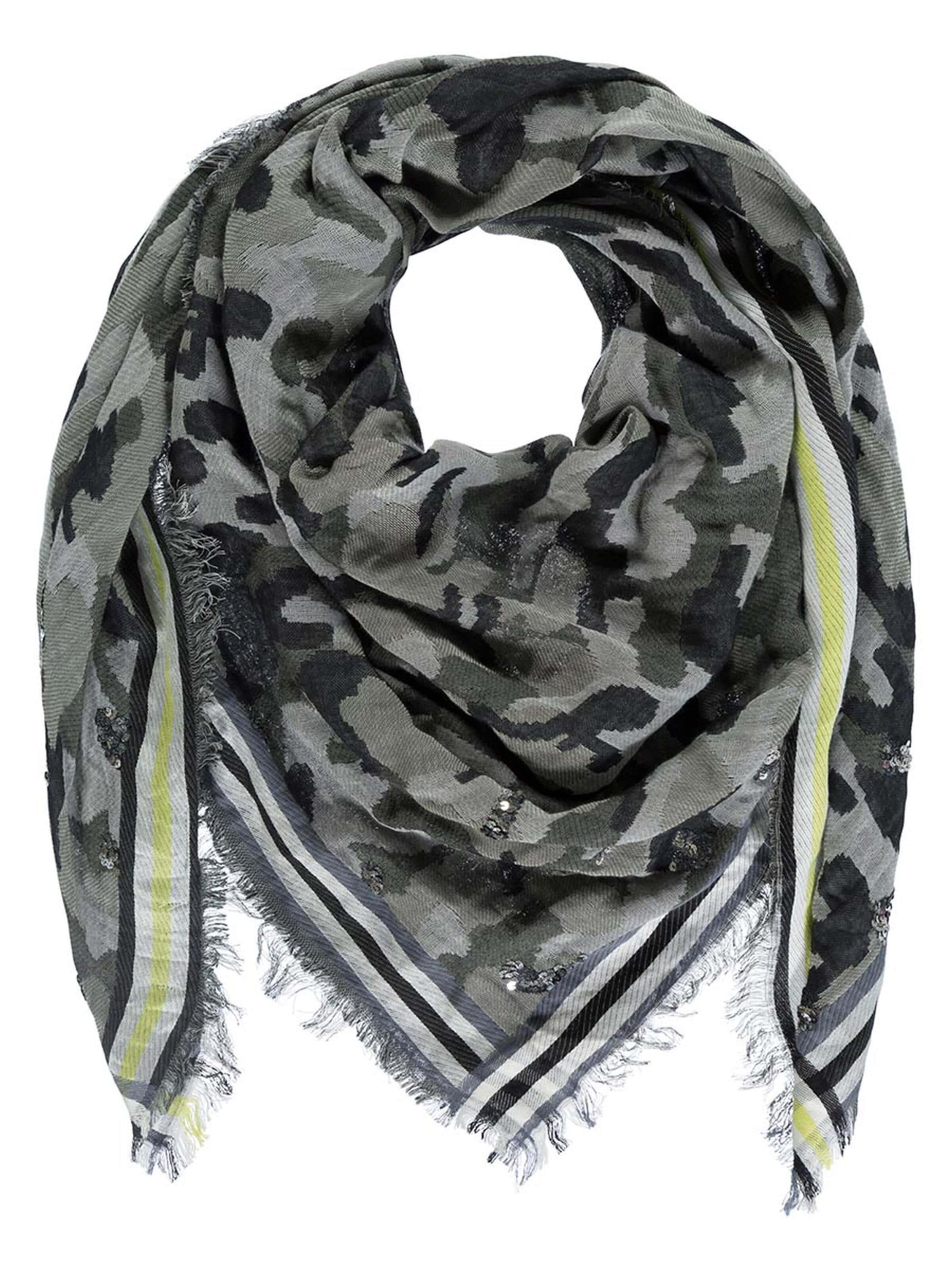 Passigatti Tuch 'Camouflage-Tuch mit Pailletten'‌‌‌‌‌‌‌‌ in Grün: Vorderseite