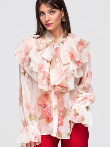 Ombre Bluse‌‌‌‌ in Beige: Vorderseite