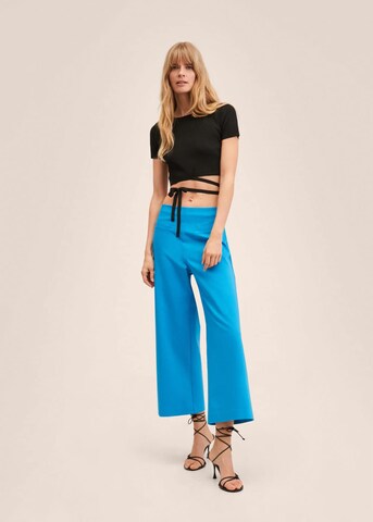 Wide Leg Pantalon 'Farrito' MANGO en bleu