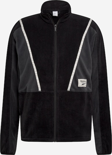 REEBOK Veste de survêtement en gris / noir / blanc, Vue avec produit