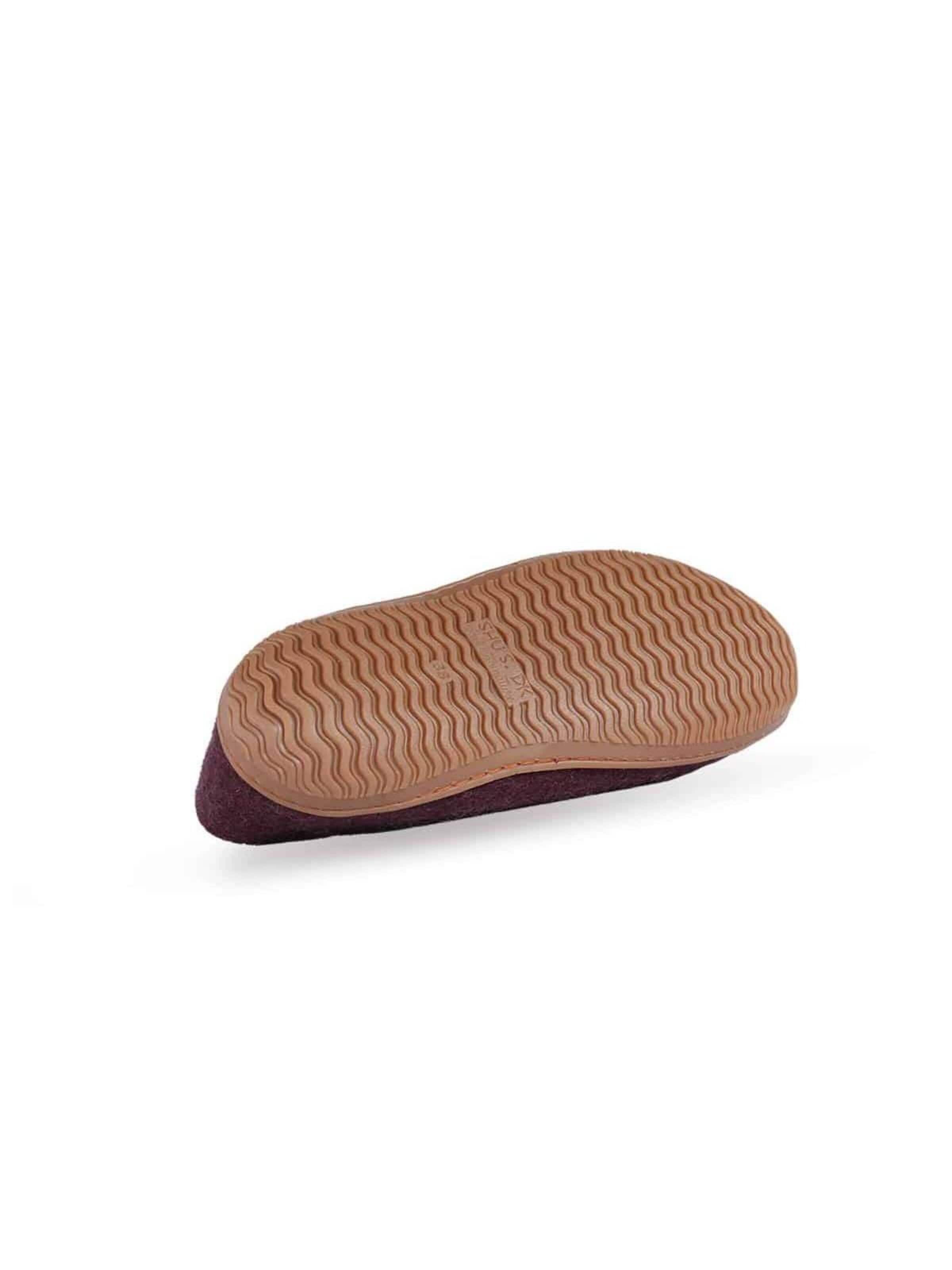 SHUS walk with nature Huisschoenen 'Uld hjemmesko (100% ren uld)  m/Gummisål - Dansk Design fra SHUS' in Lila
