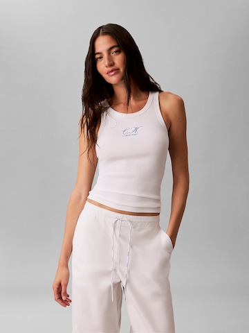 Calvin Klein Jeans Top in Wit: voorkant