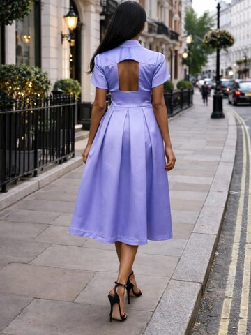 BIBI SAKALIEVA Dress 'Open back satin midi elegant dress' in Purple