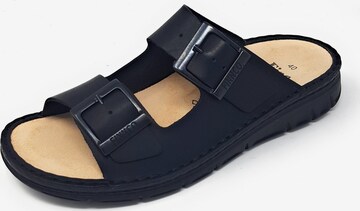 Finn Comfort Mules in Black: front