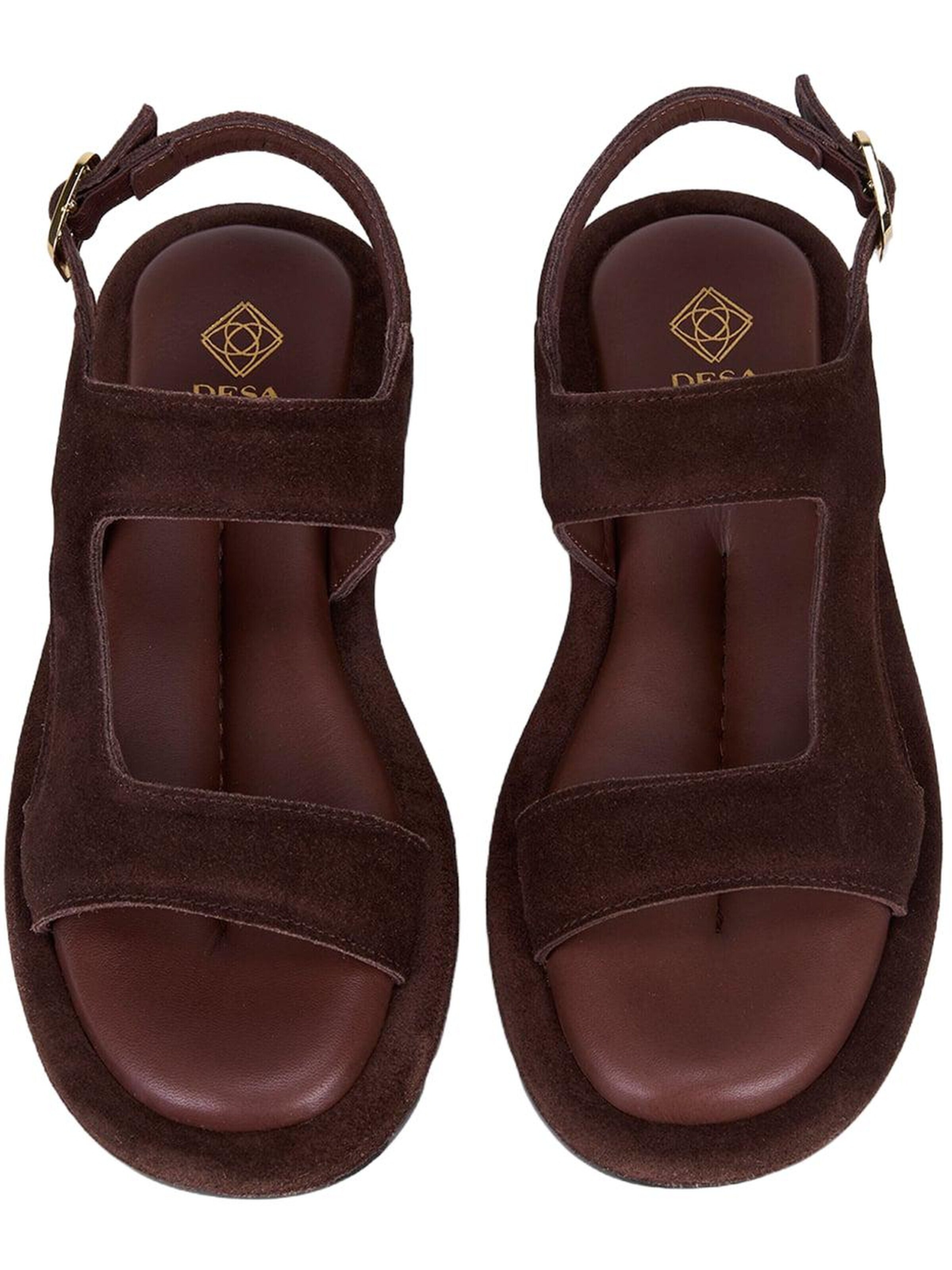 Sandales 'Sandalen mit Knöchelriemen' Desa en marron