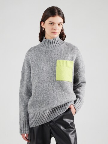 HUGO Pullover  'Scuple' in Grau: Vorderseite