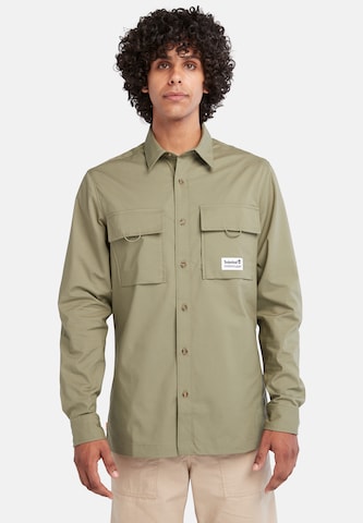 TIMBERLAND Regular fit Button Up Shirt 'Outlast' in Green: front