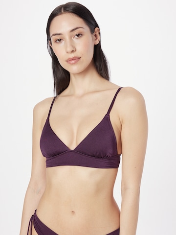 watercult - Triangular Top de biquíni em roxo: frente