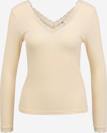 T-shirt 'CILLA' Pieces Petite en beige : devant