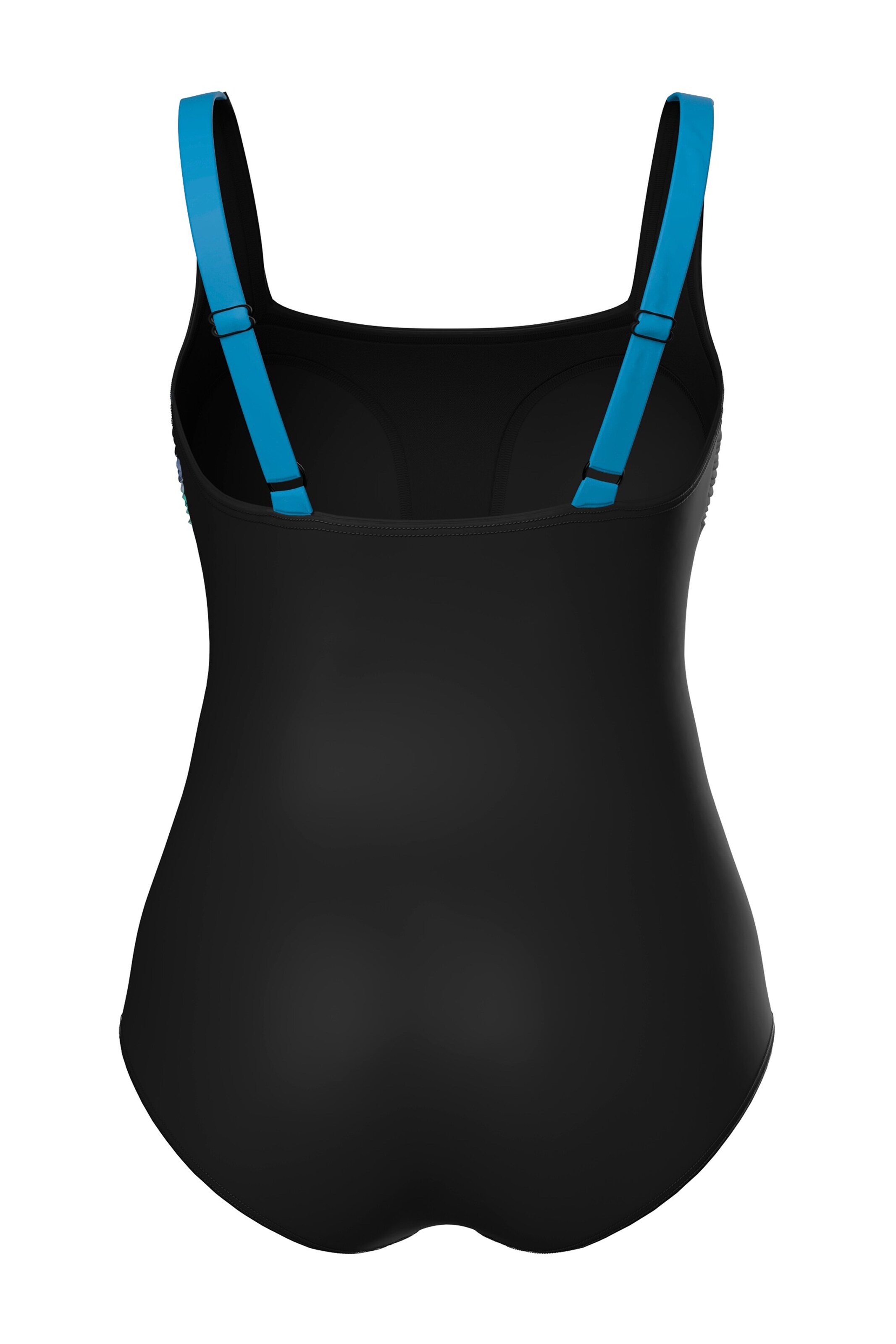 Ulla Popken Bustier Badeanzug in Schwarz