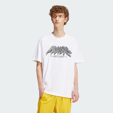 Maglietta ' Flames Concert' di ADIDAS ORIGINALS in bianco: frontale