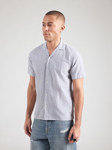 JJ Rebel Средняя посадка Рубашка 'JREBMOSS SUNNY' в Синий: спереди