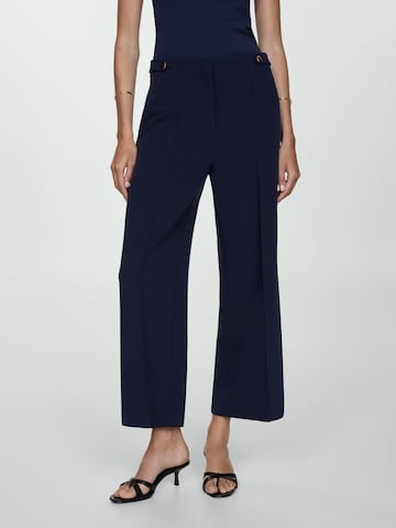 MANGO Regular Trousers with creases 'GIOIA' in Blue: front