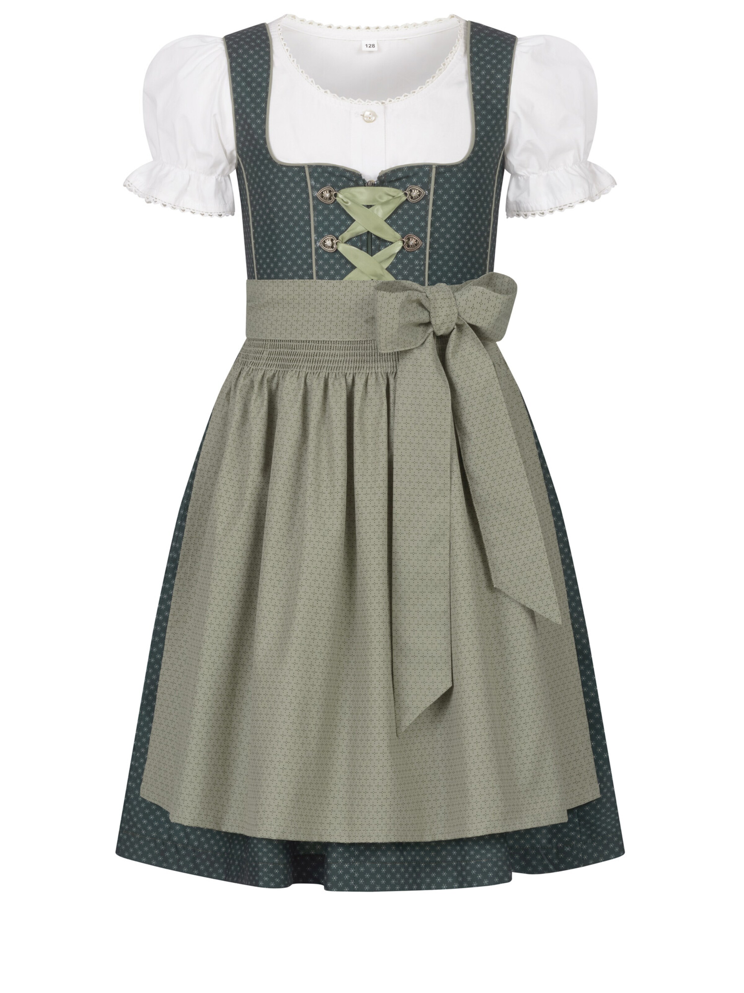 Trachtenhof Nübler Kleid 'Kinderdirndl Petra'‌‌‌‌‌ in Grün: Vorderseite