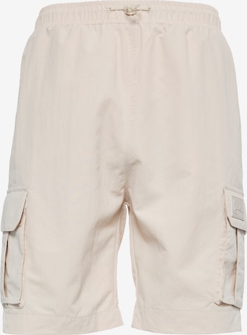 Karl Kani Широка кройка Карго панталон в бяло: отпред