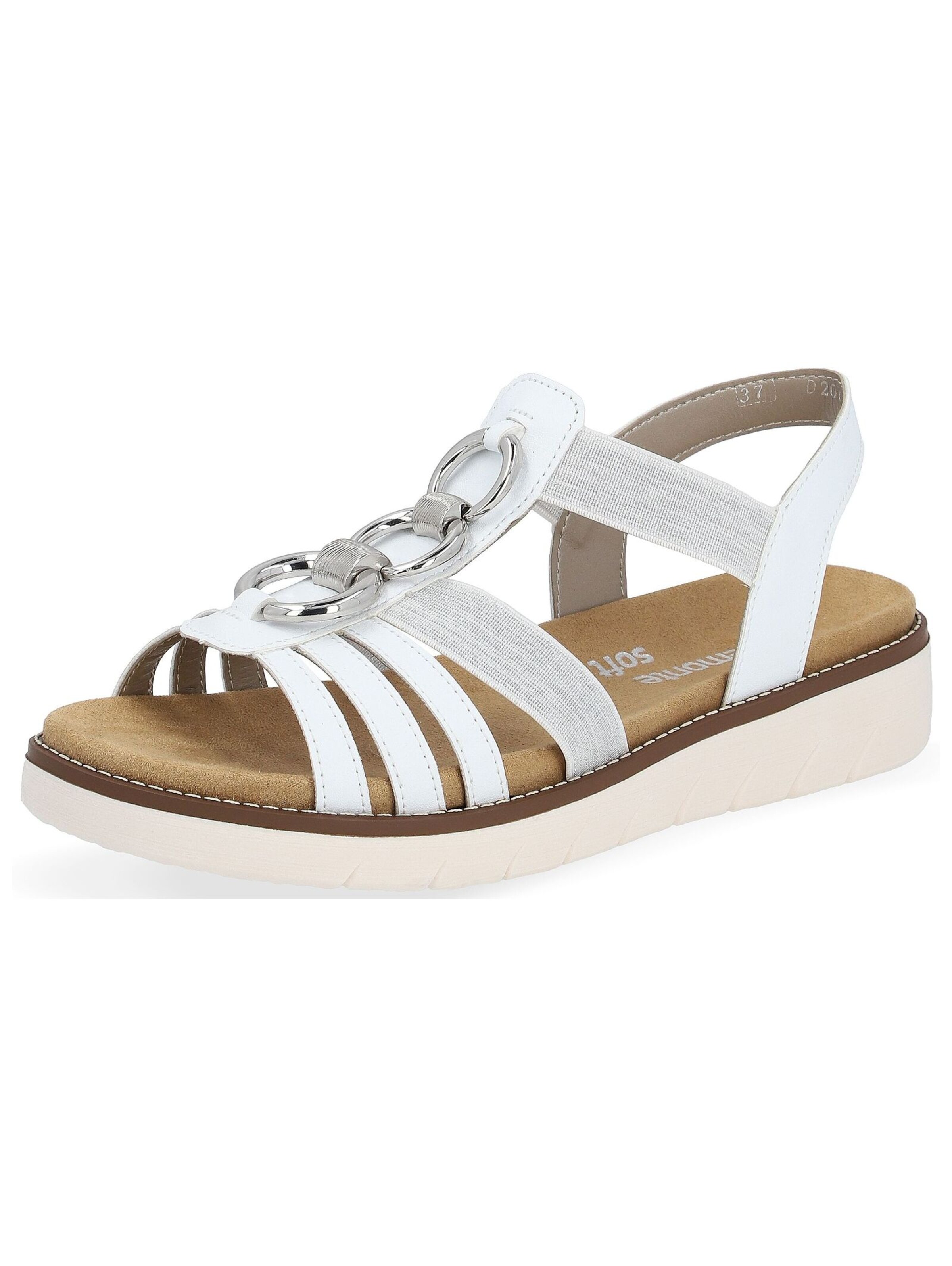 Sandales REMONTE en blanc : devant