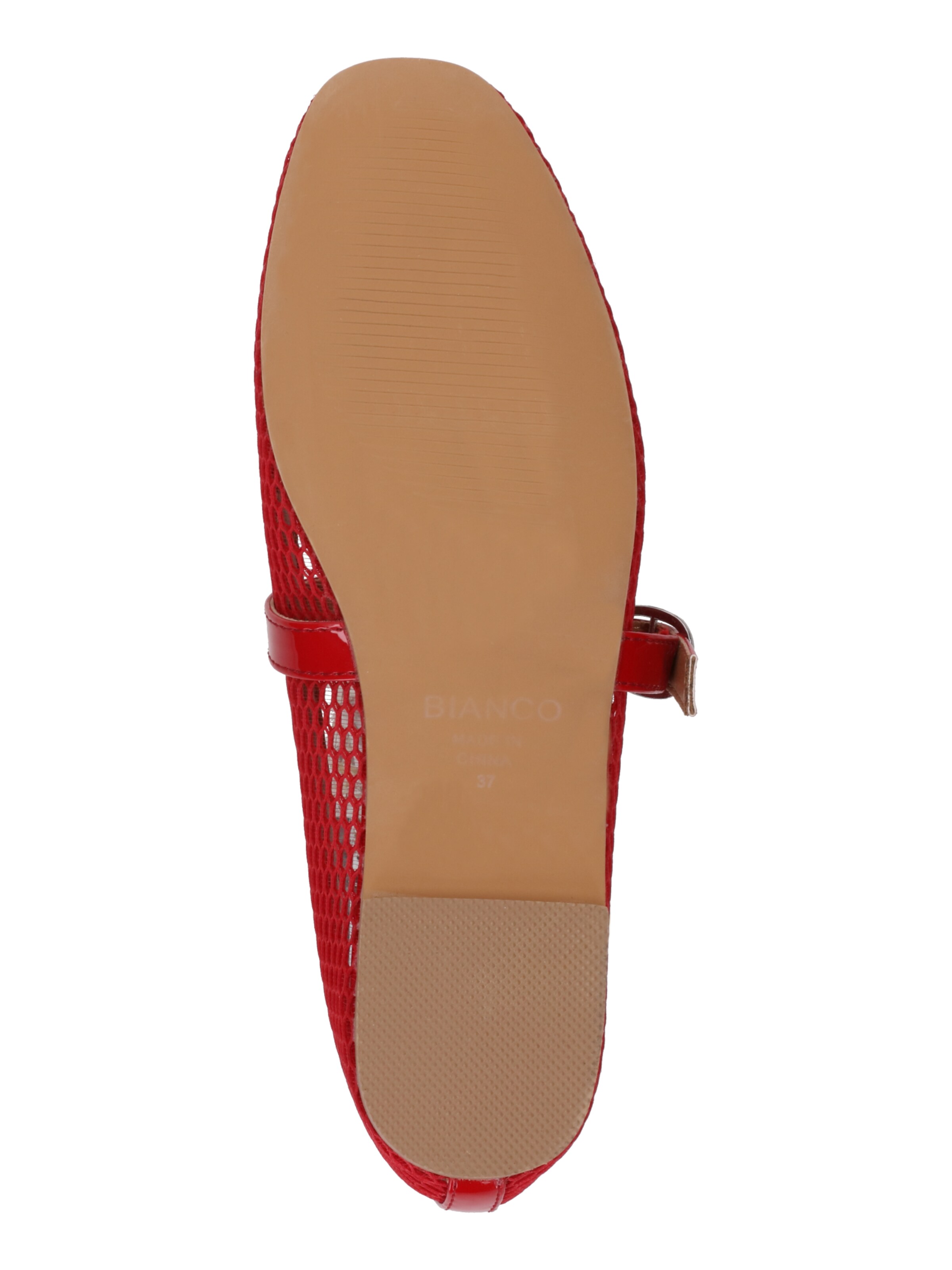 Bianco Balerinka z rzemykiem 'LILJA' w kolorze czerwony
