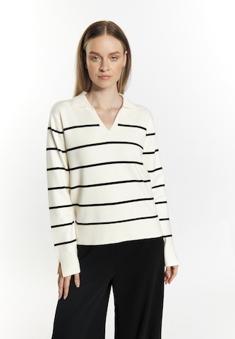 DreiMaster Klassik Sweater in White: front