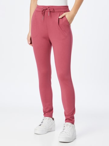 VERO MODA Tapered Pleat-Front Pants 'Eva' in Pink: front