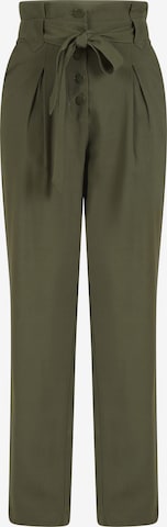 NAF NAF Regular Pleat-Front Pants 'Epaperia' in Green: front