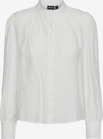 PIECES Curve Blouse 'BRAIDEN' in Wit: voorkant