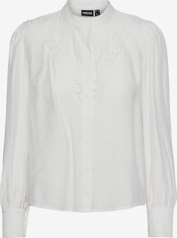 PIECES Curve Blouse 'BRAIDEN' in Wit: voorkant