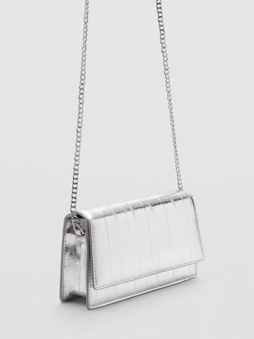 MANGO Clutch 'RAIN' in Zilver